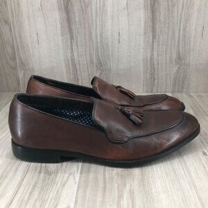Steve Madden Loafers Mens 9 Emeree Brown Leather Slip On Tassel Shoes